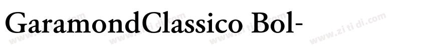 GaramondClassico Bol字体转换